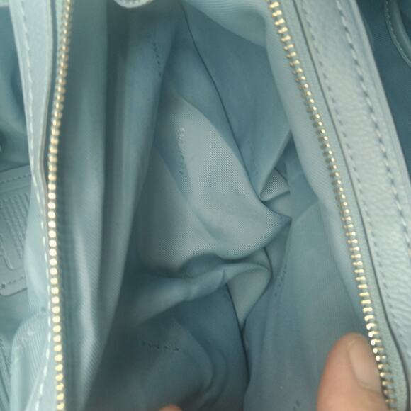 Coach 57125 Edie Turnlock Chambray Blue Triple Compartment Shoulder Bag - Picture 12 of 16